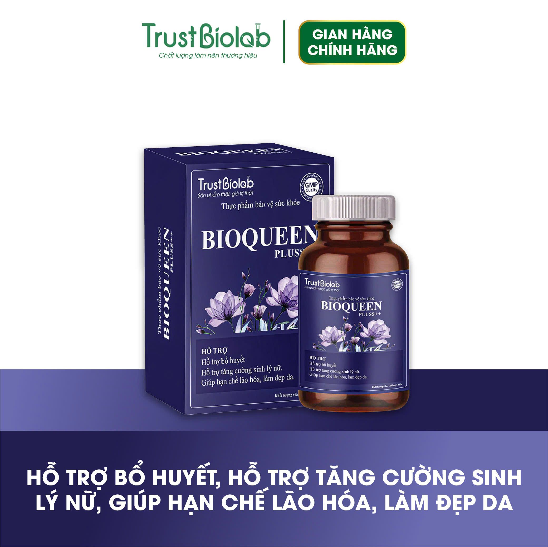 Thực phẩm bảo vệ sức khỏe Bioqueen pluss++ Hỗ trợ tăng cường sinh lý nữ, cải thiện các biểu hiện do thiếu hụt nội tiết tố nữ; Giúp hạn chế lão hóa, làm đẹp da; Hỗ trợ bổ máu huyết Thực phẩm bảo vệ sức khỏe Bioqueen pluss++ Hỗ trợ tăng cường sinh lý nữ, cải thiện các biểu hiện do thiếu hụt nội tiết tố nữ; Giúp hạn chế lão hóa, làm đẹp da; Hỗ trợ bổ máu huyết